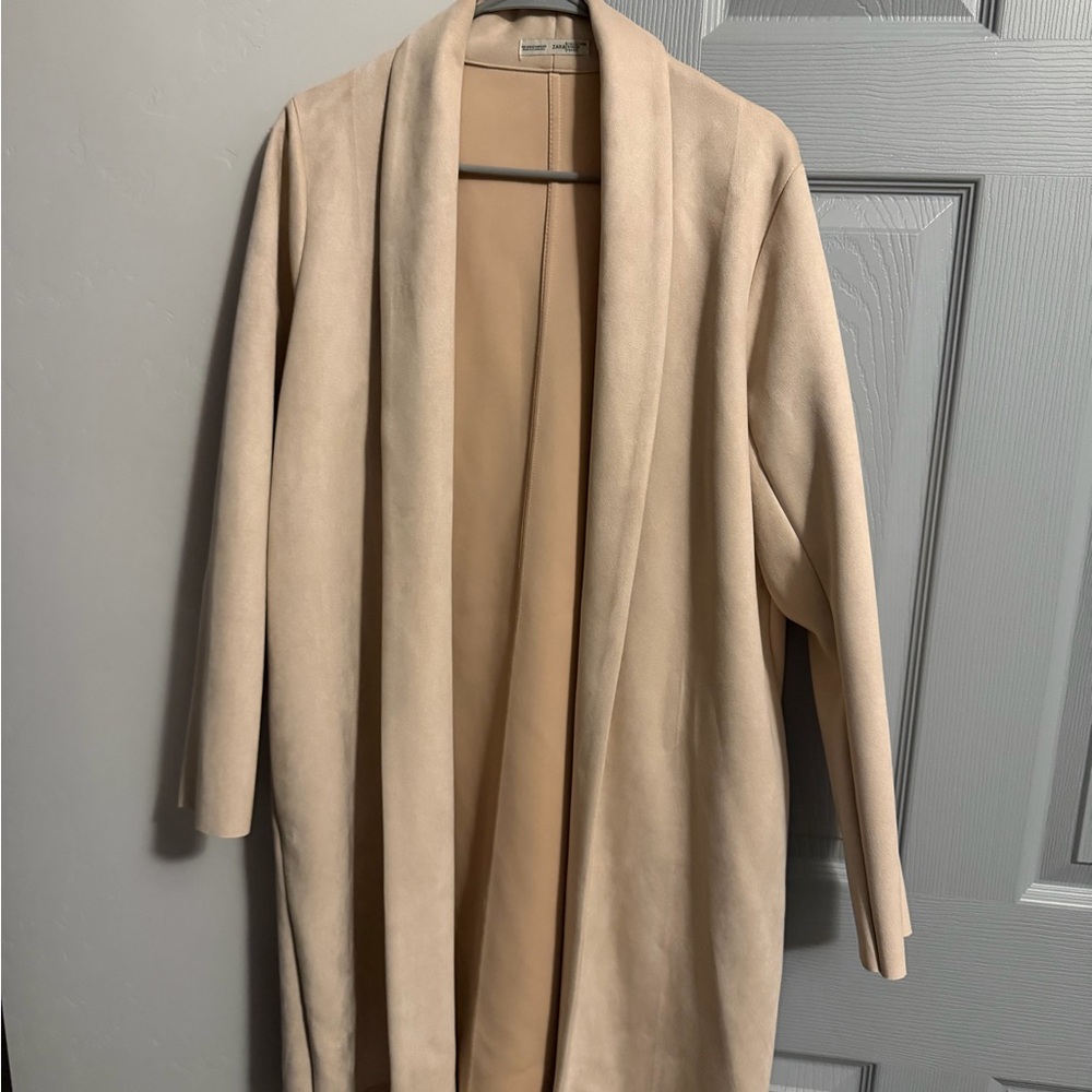 Zara Light Pink Women's Cape Coat, Size M